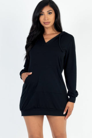 French Terry Hoodie Mini Dress - Wear Arielle