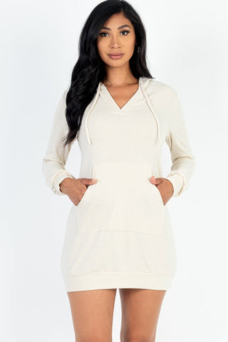 French Terry Hoodie Mini Dress - Wear Arielle