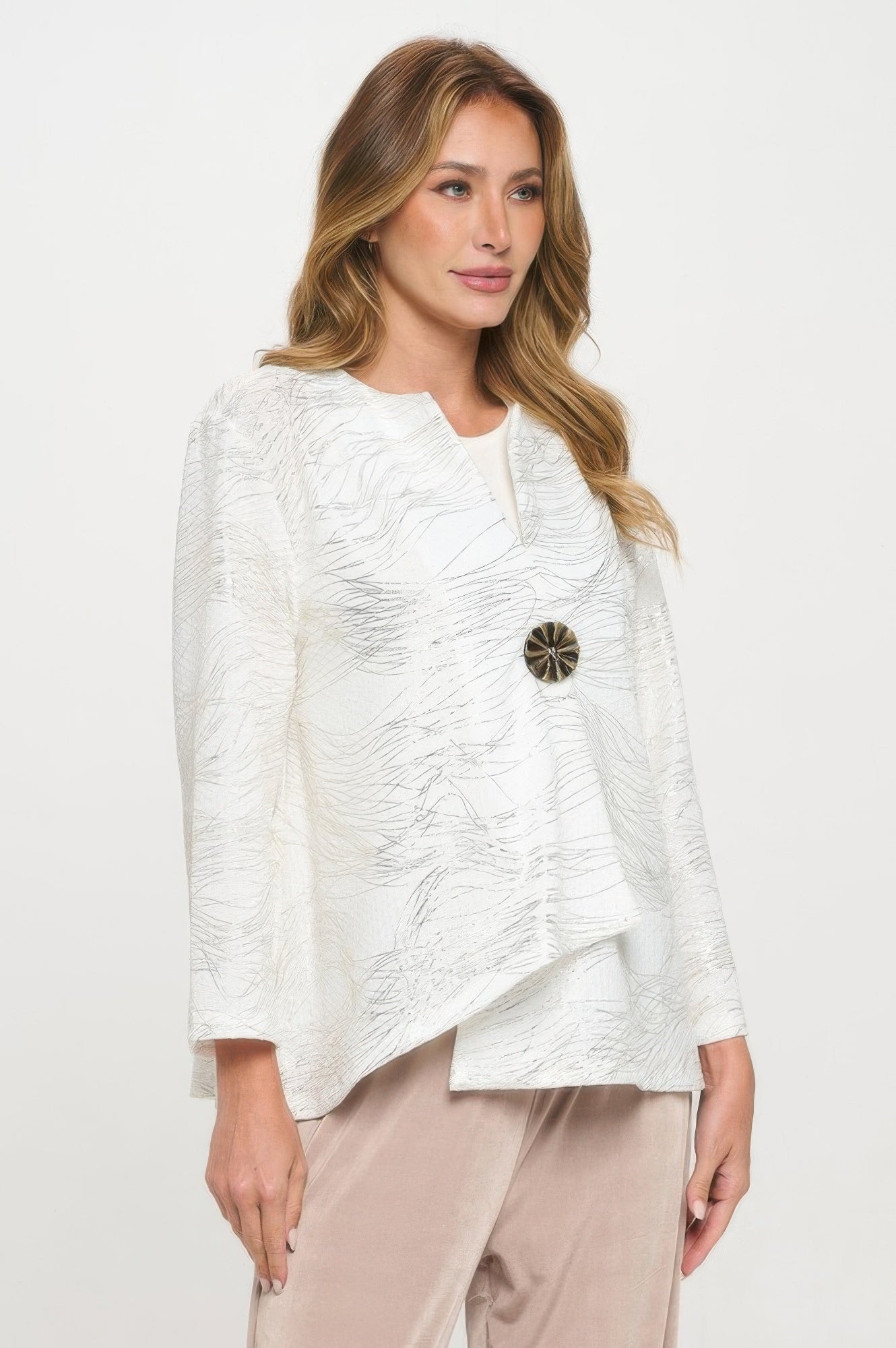 Fukuro Jacquard Button Jacket W/foil - Wear Arielle