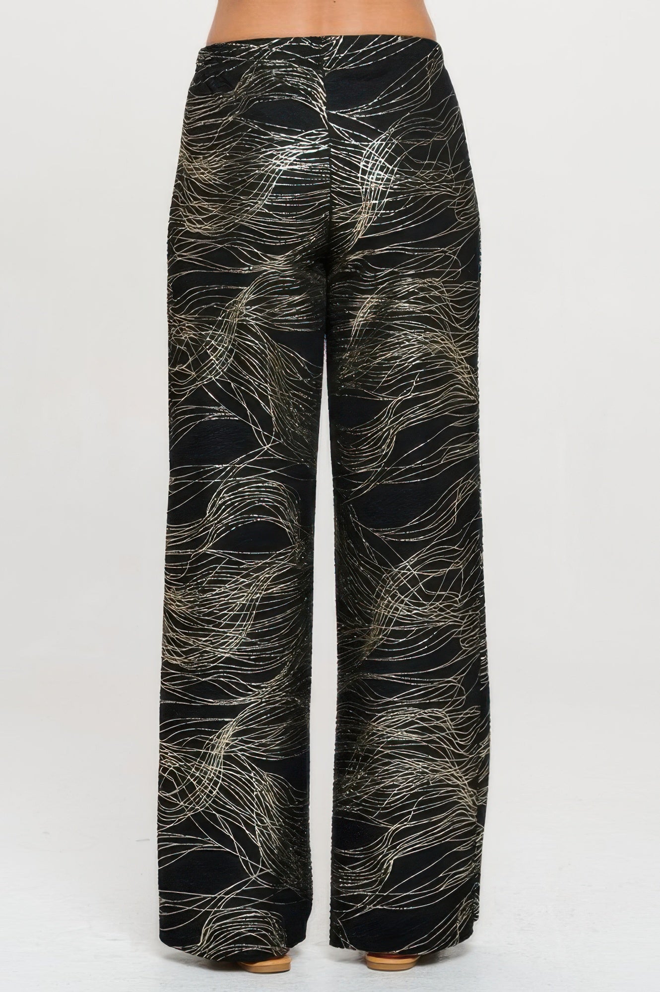Fukuro Jacquard Wide Leg Pants W/foil - Wear Arielle