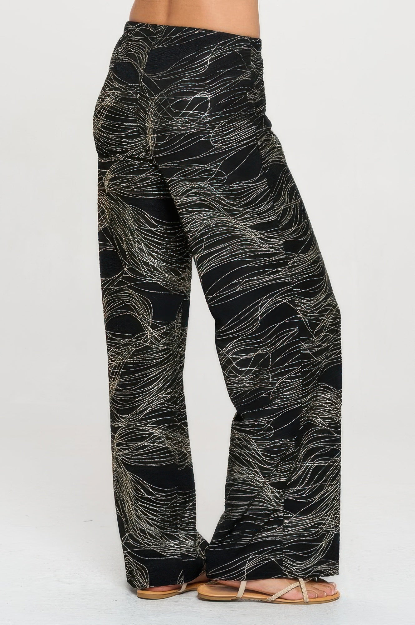 Fukuro Jacquard Wide Leg Pants W/foil - Wear Arielle