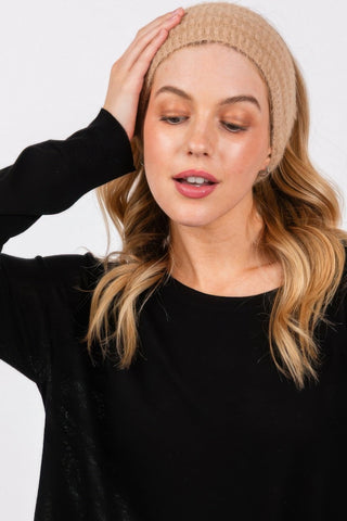 Fuzzy Cable Knit Headband - Wear Arielle