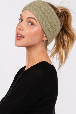 Fuzzy Cable Knit Headband - Wear Arielle
