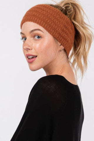 Fuzzy Cable Knit Headband - Wear Arielle