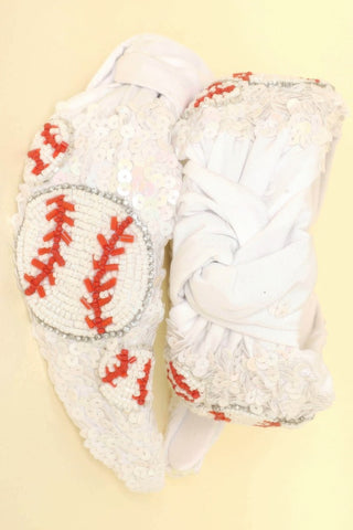 Game Day Baseball Top Knotted Headband - Wear Arielle