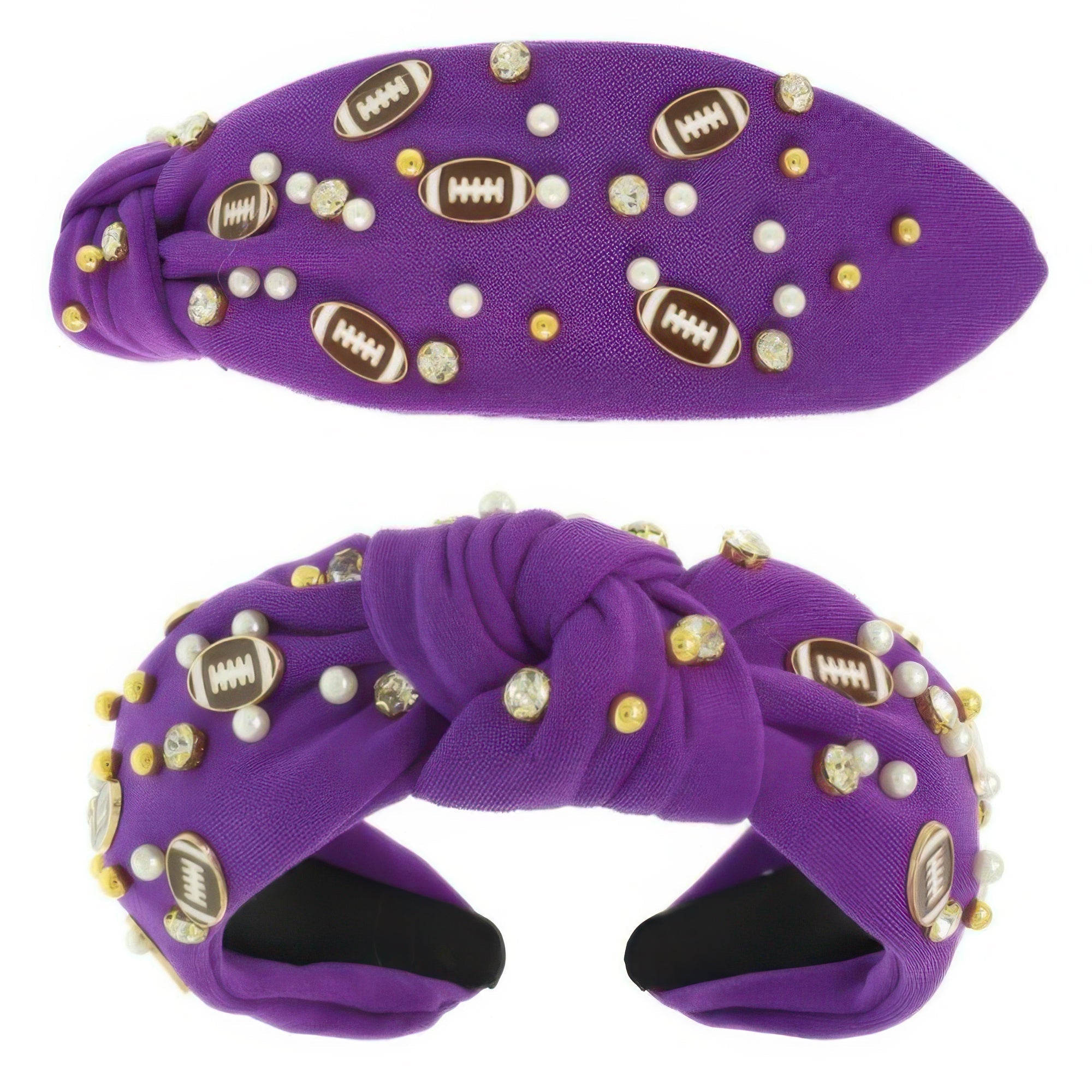 Game Day Football Theme Top Knotted Headband - Wear Arielle