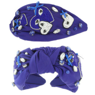 Game Day Heart Top Knotted Headband - Wear Arielle