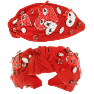 Game Day Heart Top Knotted Headband - Wear Arielle