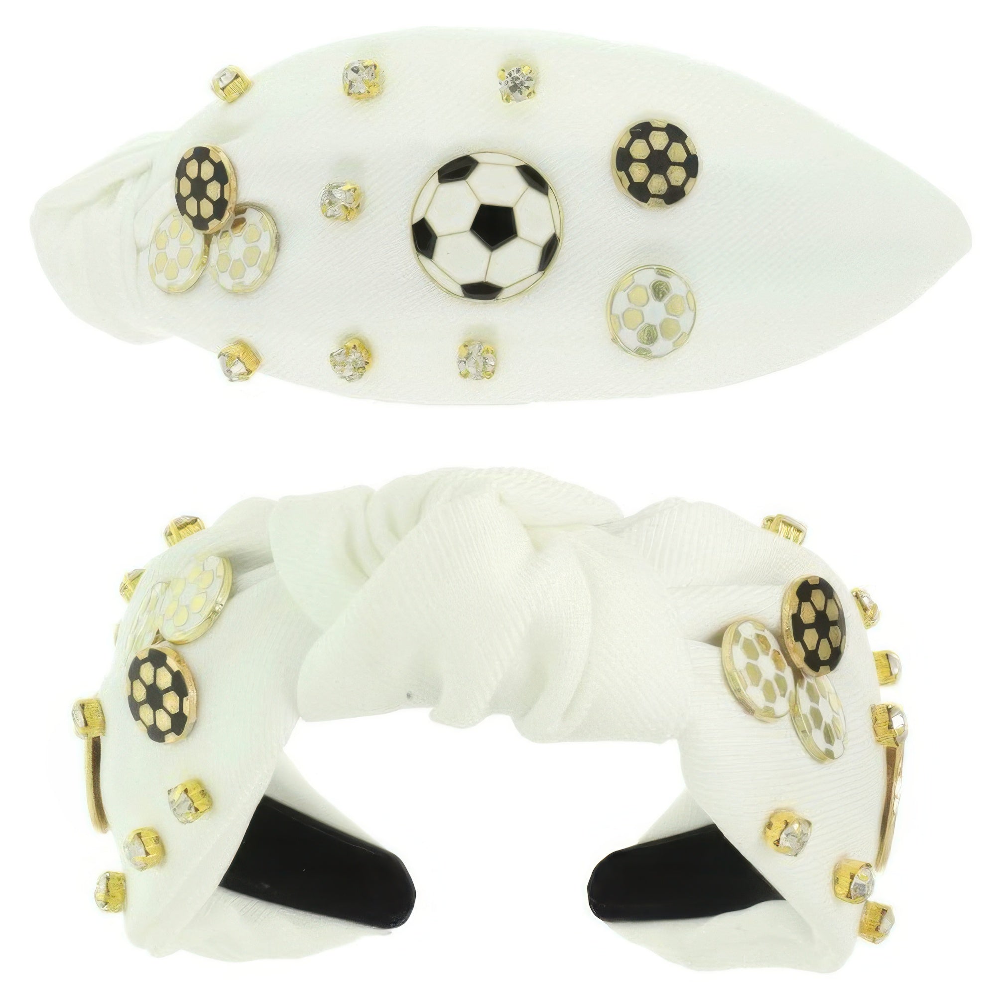Game Day Soccer Theme Top Knotted Headband - Wear Arielle