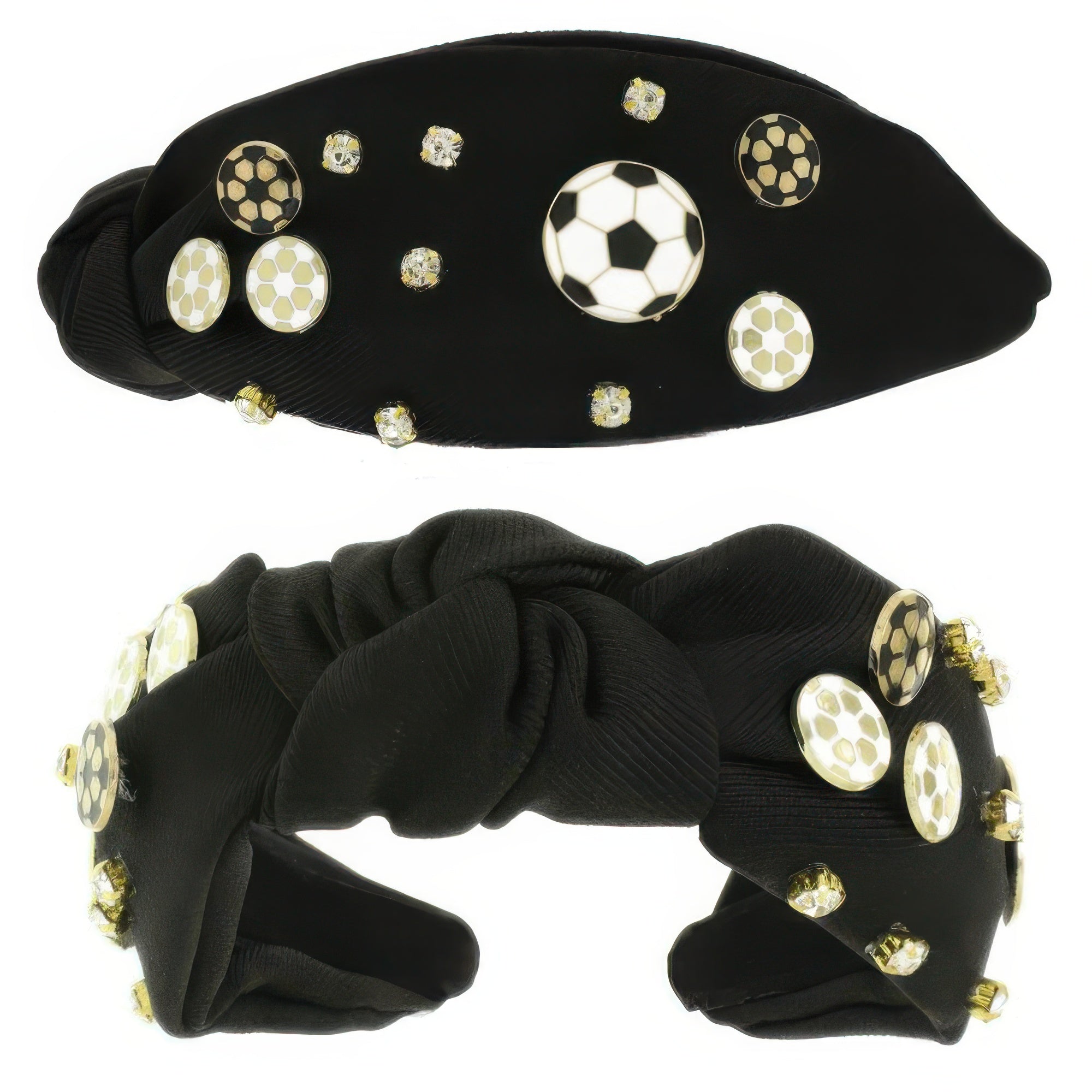 Game Day Soccer Theme Top Knotted Headband - Wear Arielle