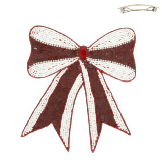 Gameday Sequin Ribbon Barrette Hair Clip - Wear Arielle