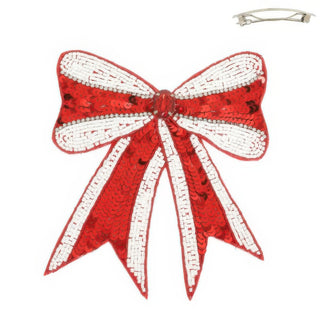 Gameday Sequin Ribbon Barrette Hair Clip - Wear Arielle