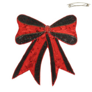 Gameday Sequin Ribbon Barrette Hair Clip - Wear Arielle