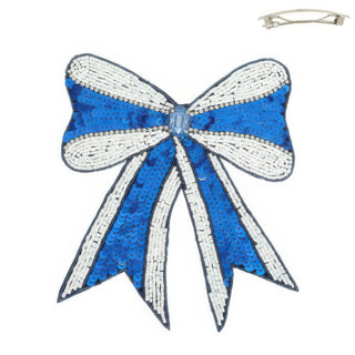 Gameday Sequin Ribbon Barrette Hair Clip - Wear Arielle