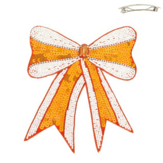 Gameday Sequin Ribbon Barrette Hair Clip - Wear Arielle
