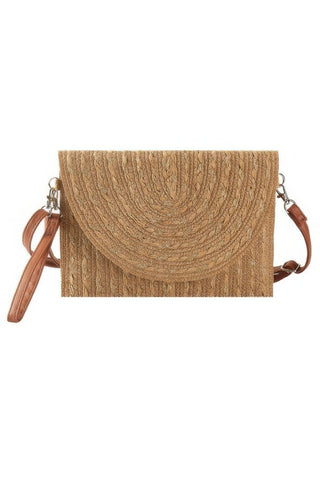 Gold Threads Mixed Color Straw Clutch Crossbodybag - Wear Arielle
