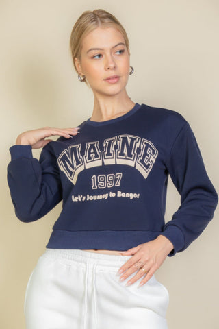 Graphic Drop Shoulder Sweatshirt - Wear Arielle