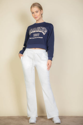 Graphic Drop Shoulder Sweatshirt - Wear Arielle