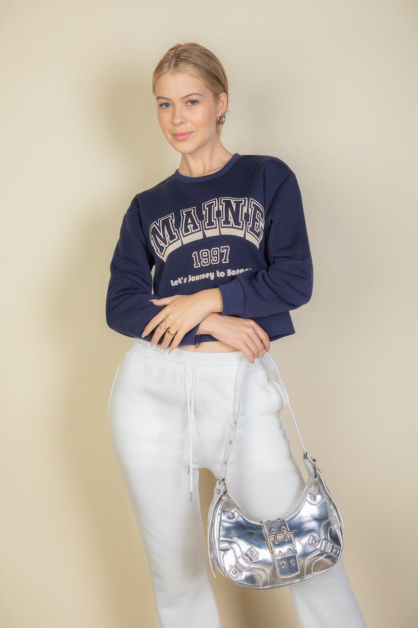 Graphic Drop Shoulder Sweatshirt - Wear Arielle