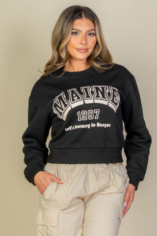 Graphic Drop Shoulder Sweatshirt - Wear Arielle