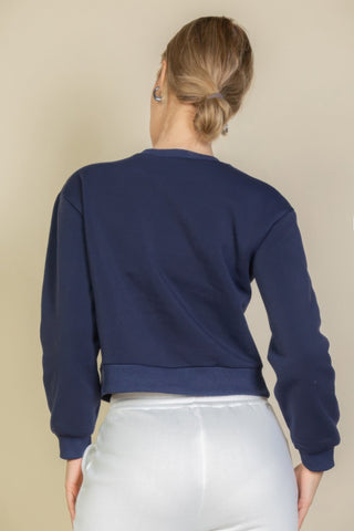 Graphic Drop Shoulder Sweatshirt - Wear Arielle