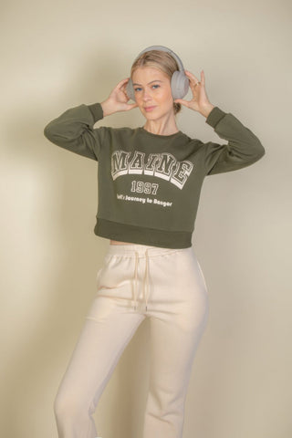 Graphic Drop Shoulder Sweatshirt - Wear Arielle