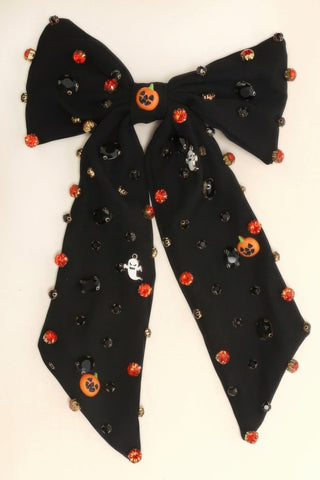 Halloween Theme Bow Barrette Hair Clip - Wear Arielle