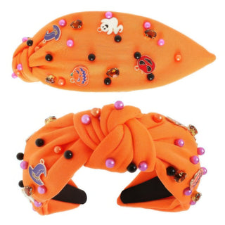 Halloween Theme Enamel Charm Top Knot Headband - Wear Arielle