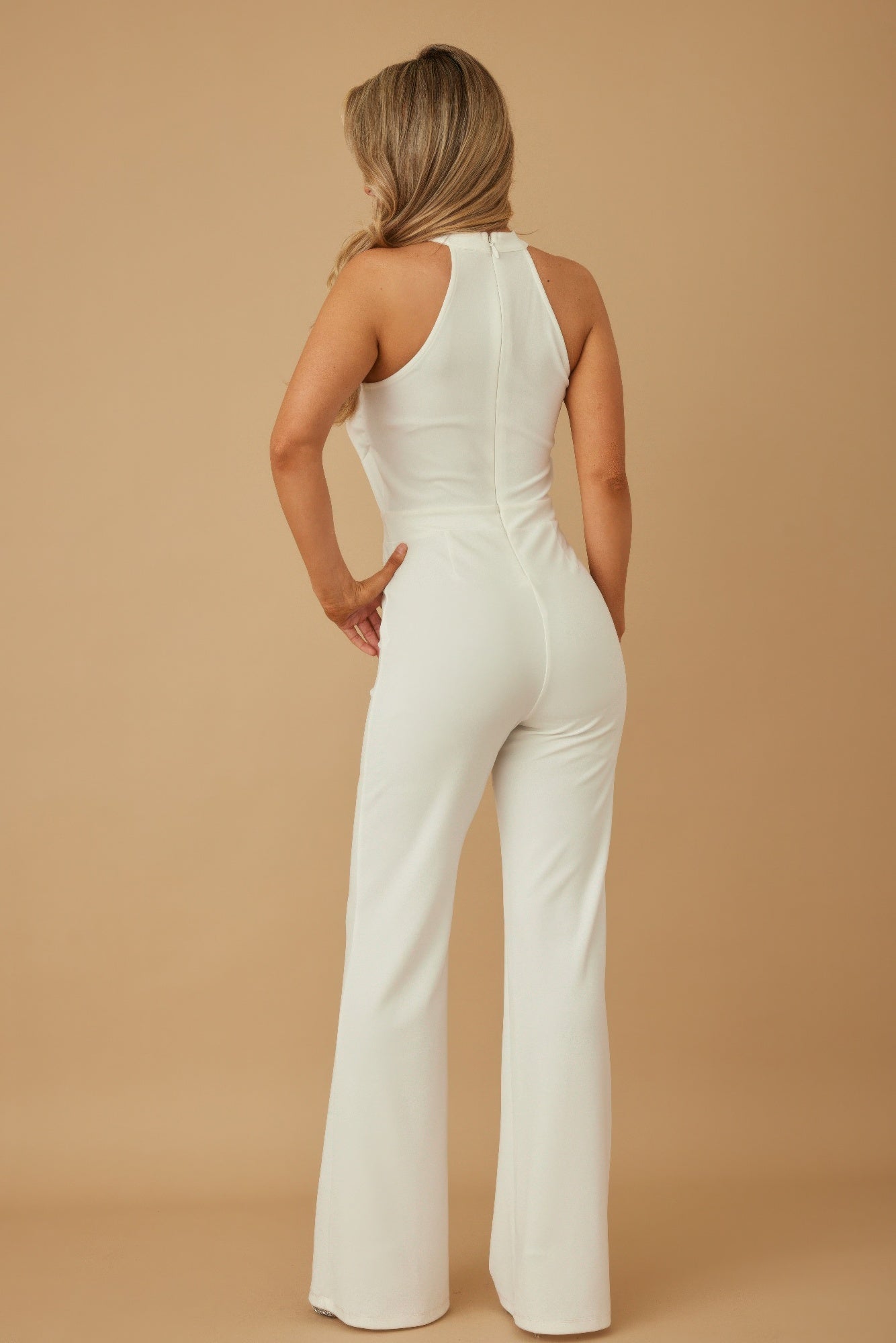 Halter Style Jumpsuit With Drag Chain - Wear Arielle