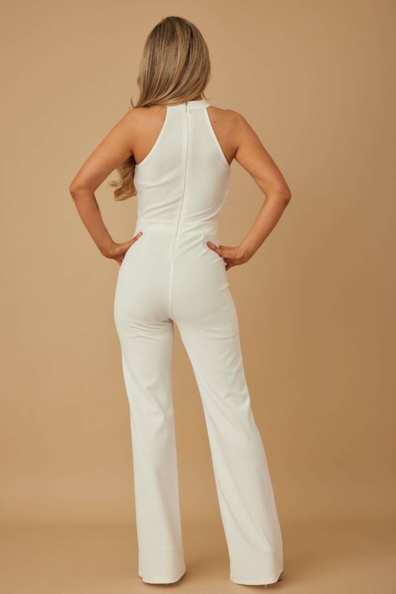 Halter Style Jumpsuit With Drag Chain - Wear Arielle
