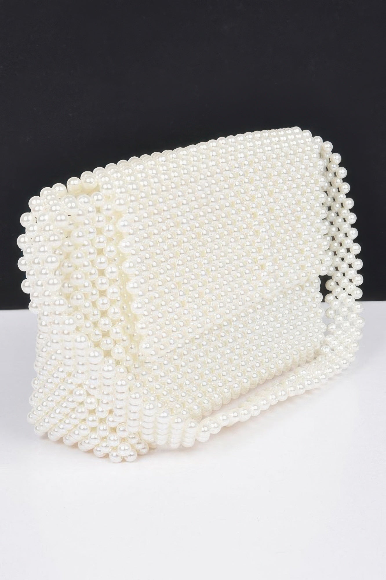 Hand Made Faux Pearl Bead Flap Shoulder Bag - Wear Arielle