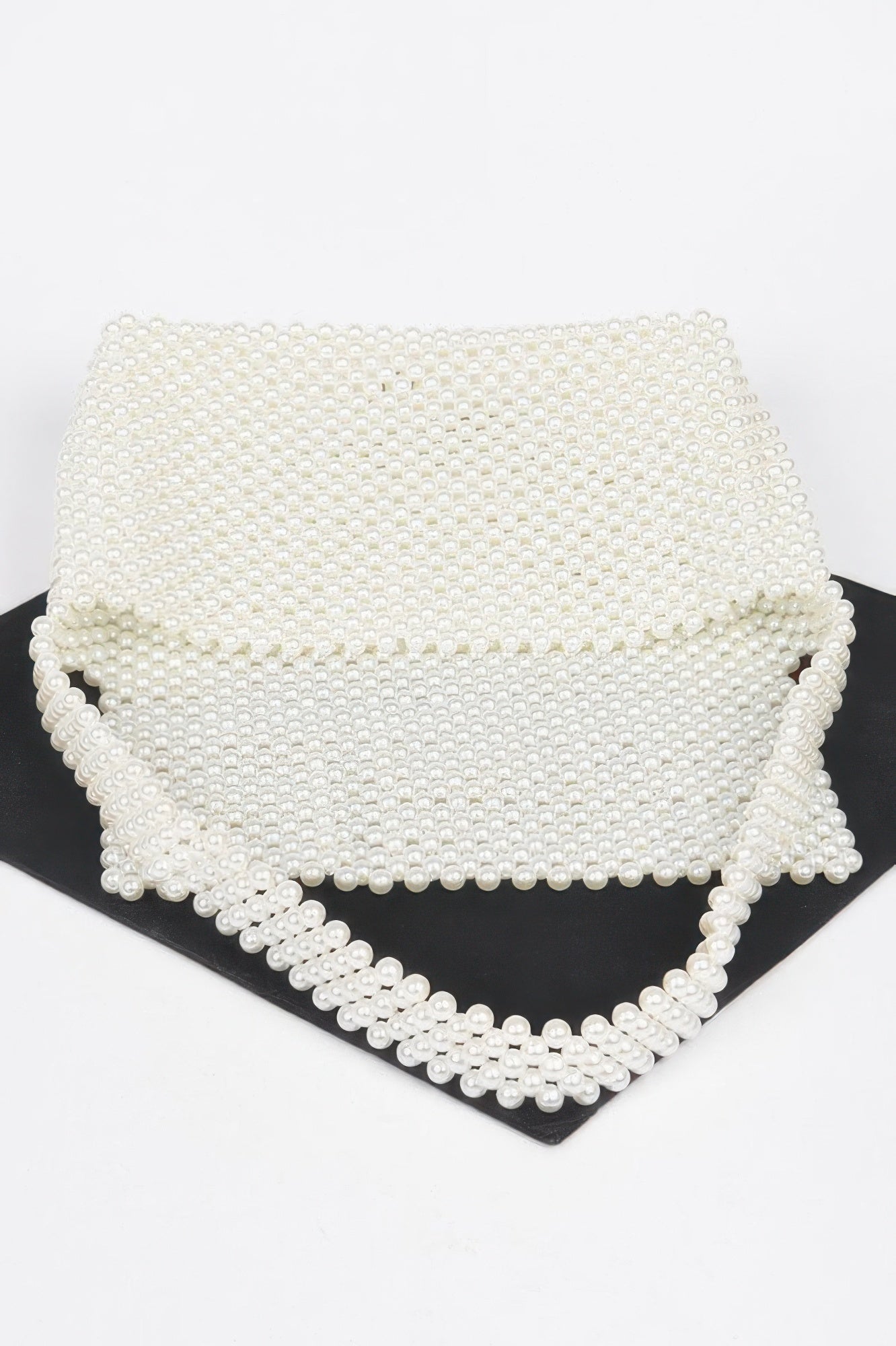 Hand Made Faux Pearl Bead Flap Shoulder Bag - Wear Arielle