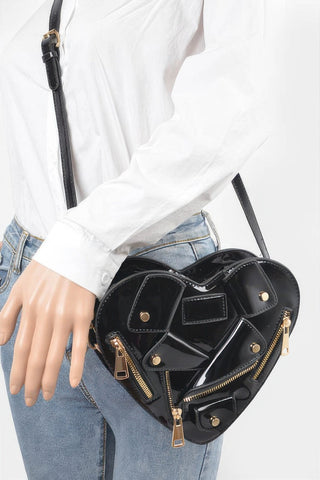 Heart Shape Jacket Crossbody Bag - Wear Arielle