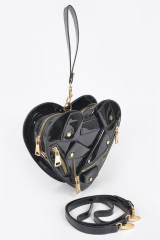 Heart Shape Jacket Crossbody Bag - Wear Arielle