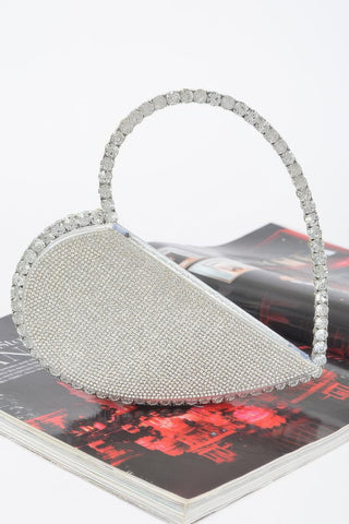 Heart Shape Rhinestone Bag - Wear Arielle