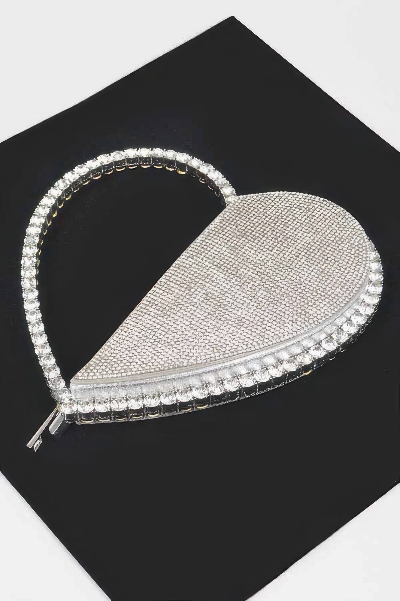 Heart Shape Rhinestone Bag - Wear Arielle