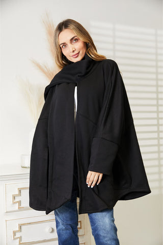 HEYSON Full Size Open Front Cardigan with Scarf Design - Wear Arielle