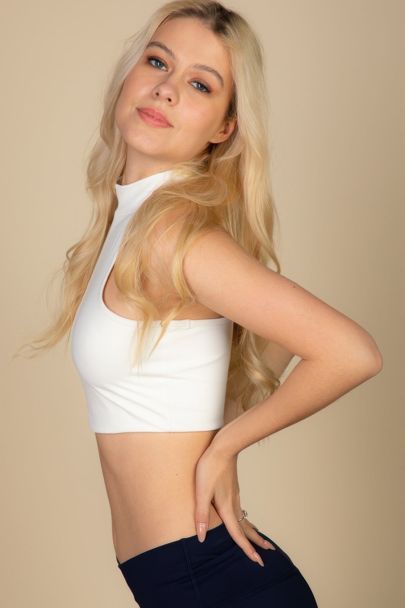 High Neck Sleeveless Top - Wear Arielle