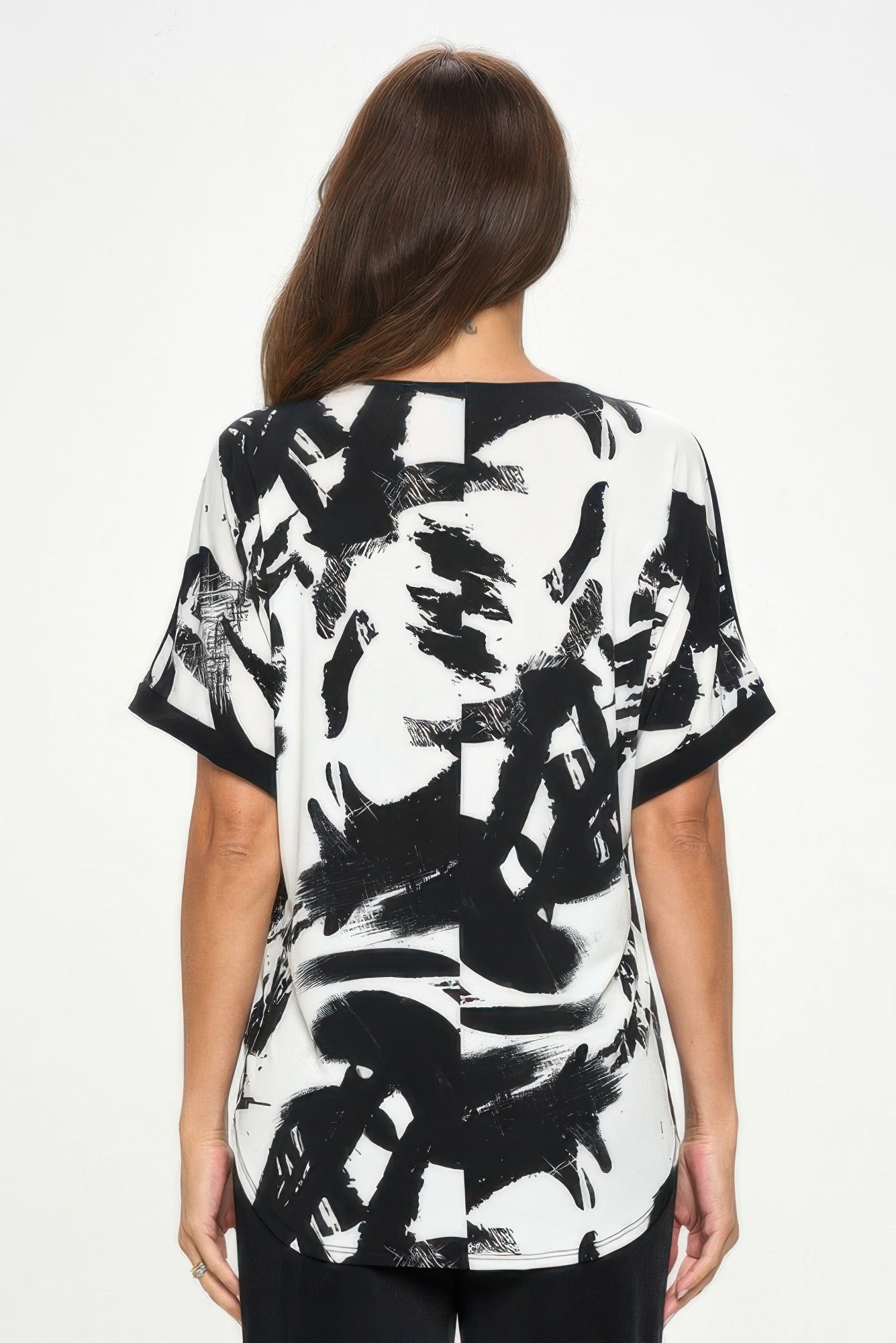 Hit Inbinding Neck Contrast Dolman Sleeve Top - Wear Arielle