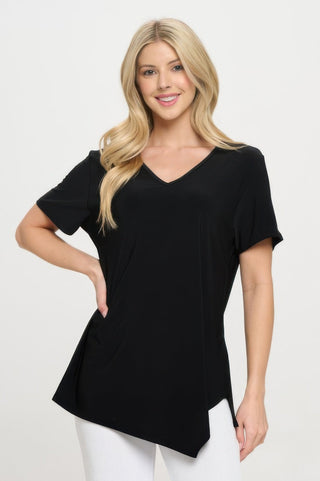 Hit Point V Neck Short Sleeve Top - Wear Arielle