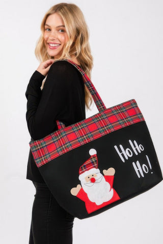 Ho Ho Ho Letter Santa Christmas Tote Bag - Wear Arielle