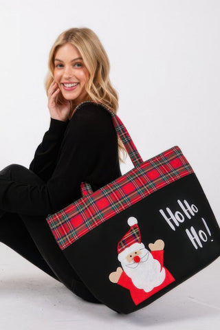 Ho Ho Ho Letter Santa Christmas Tote Bag - Wear Arielle
