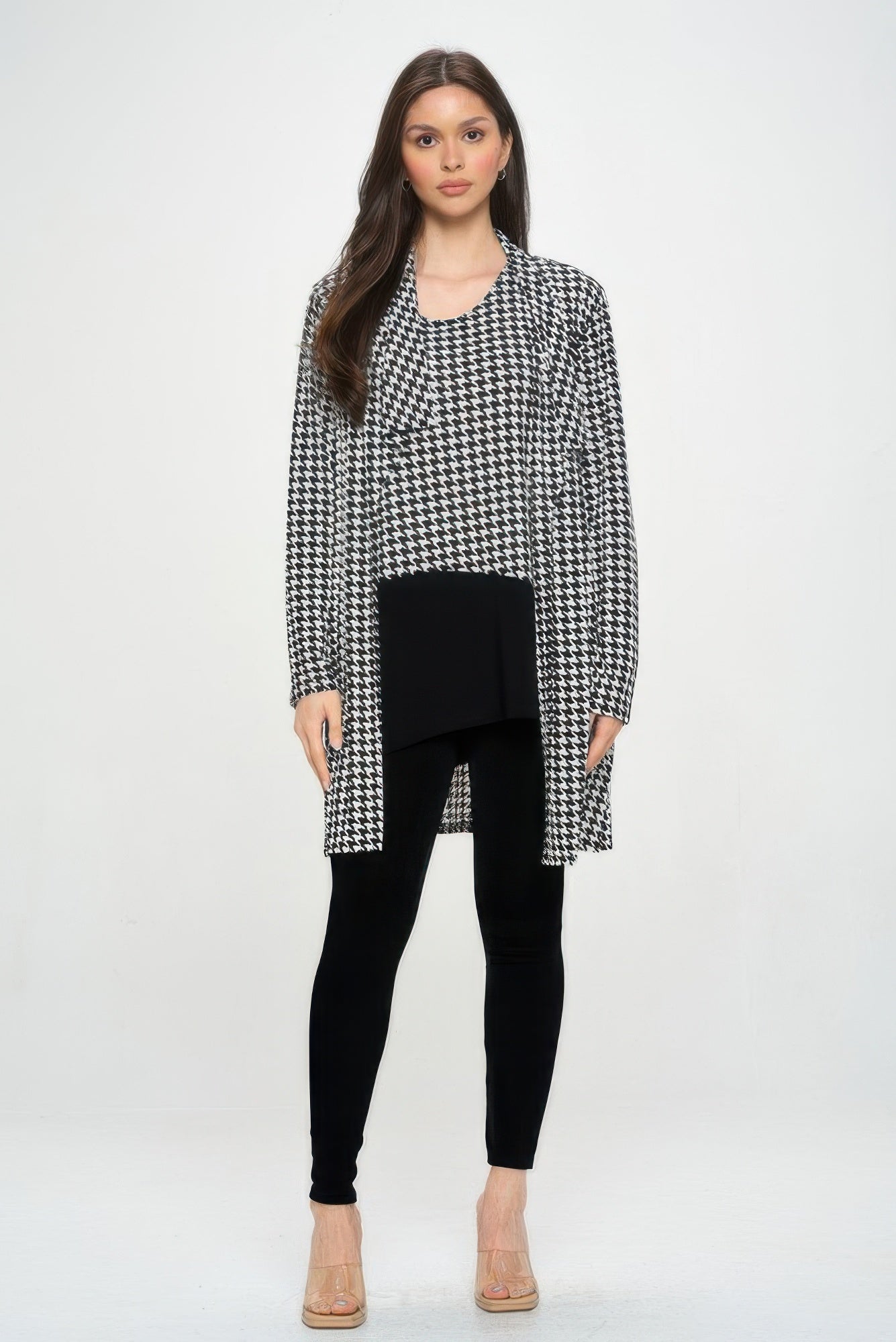 Houndstooth Print Jacket - Wear Arielle