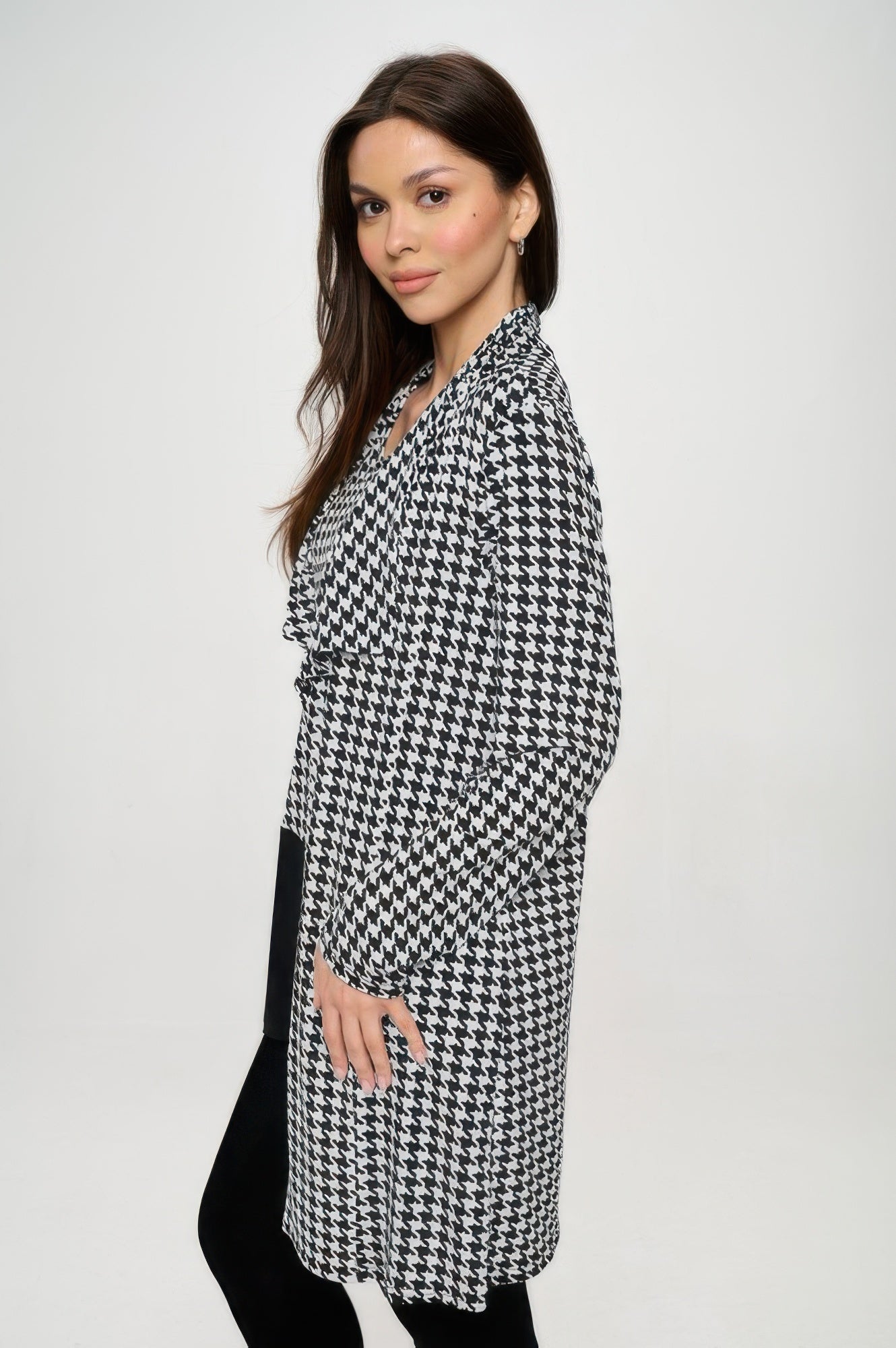 Houndstooth Print Jacket - Wear Arielle