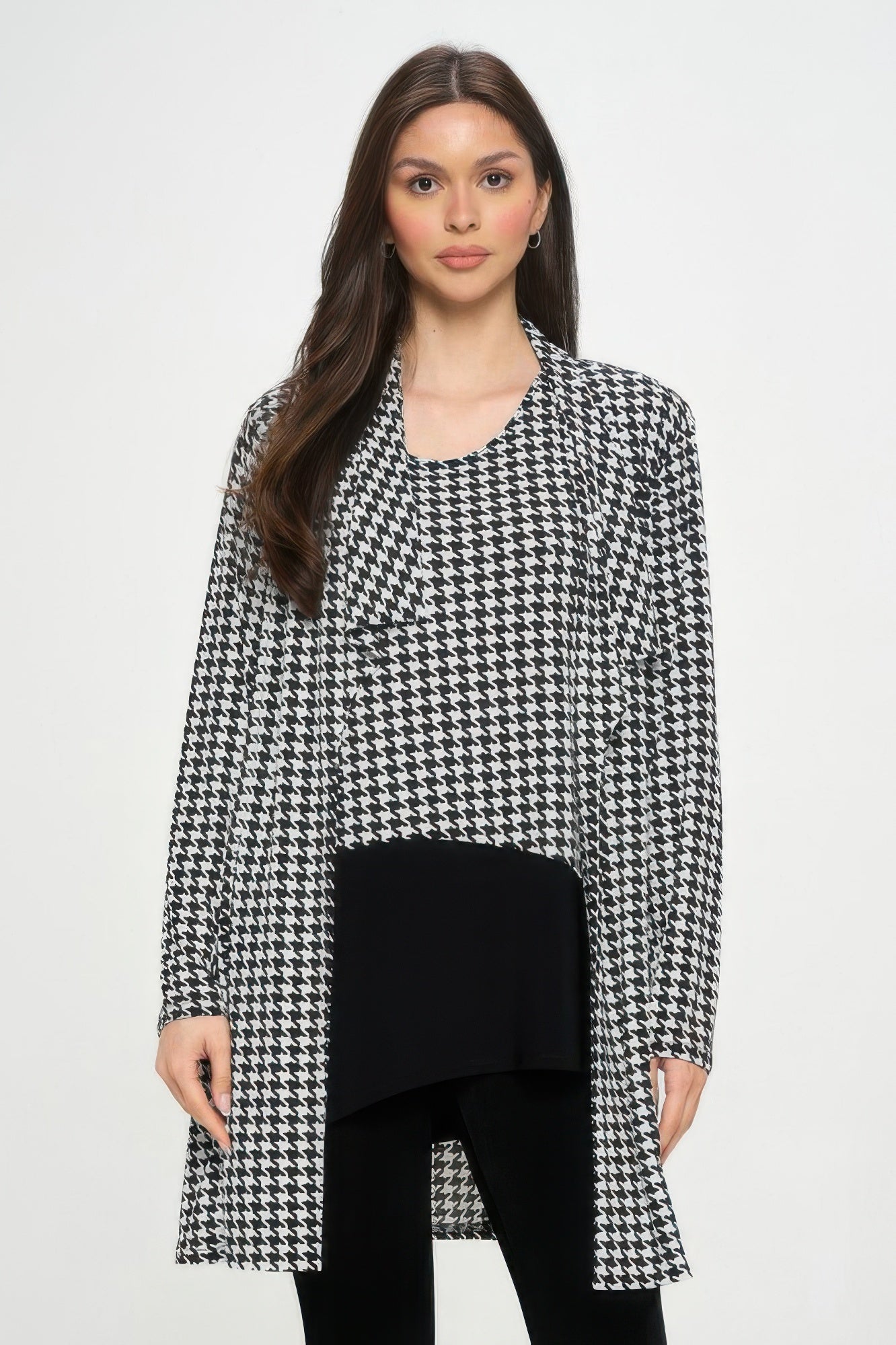 Houndstooth Print Jacket - Wear Arielle