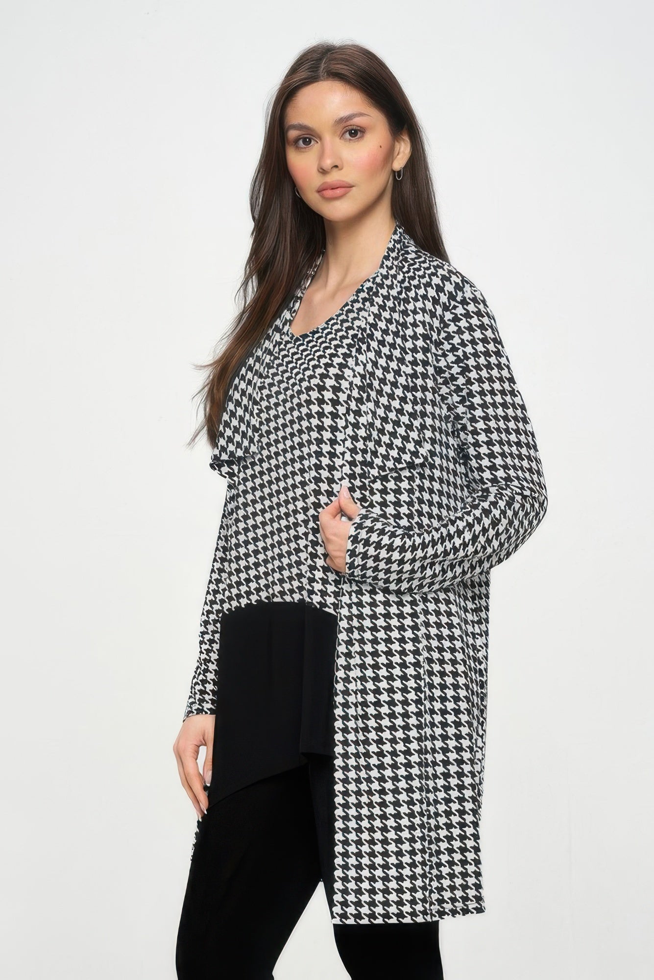 Houndstooth Print Jacket - Wear Arielle