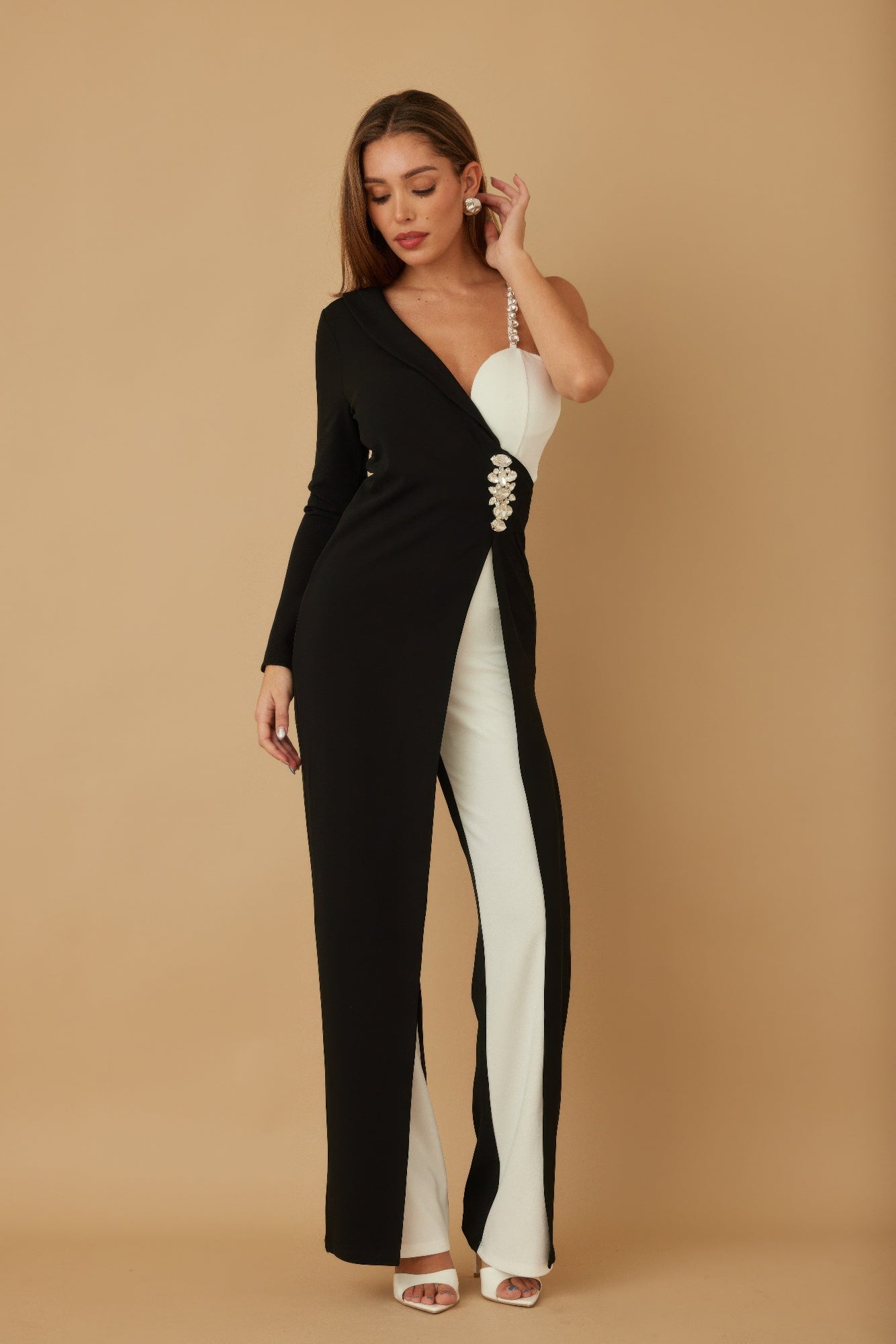 Jewel One Strap Shoulder Jumpsuit - Wear Arielle