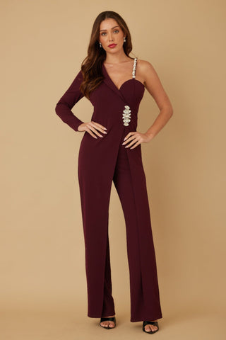 Jewel One Strap Shoulder Jumpsuit - Wear Arielle