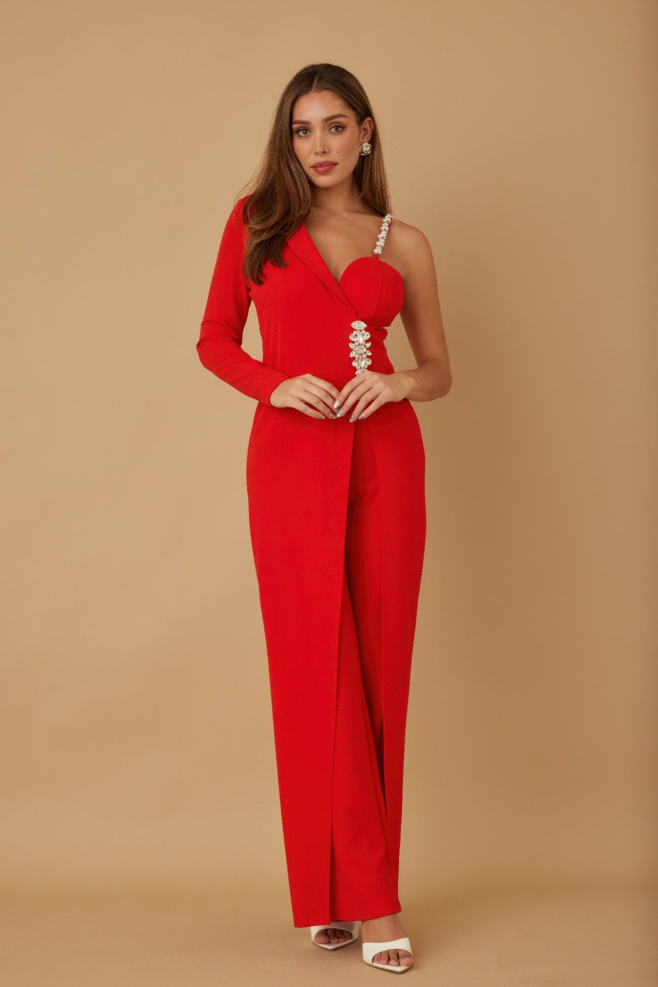 Jewel One Strap Shoulder Jumpsuit - Wear Arielle