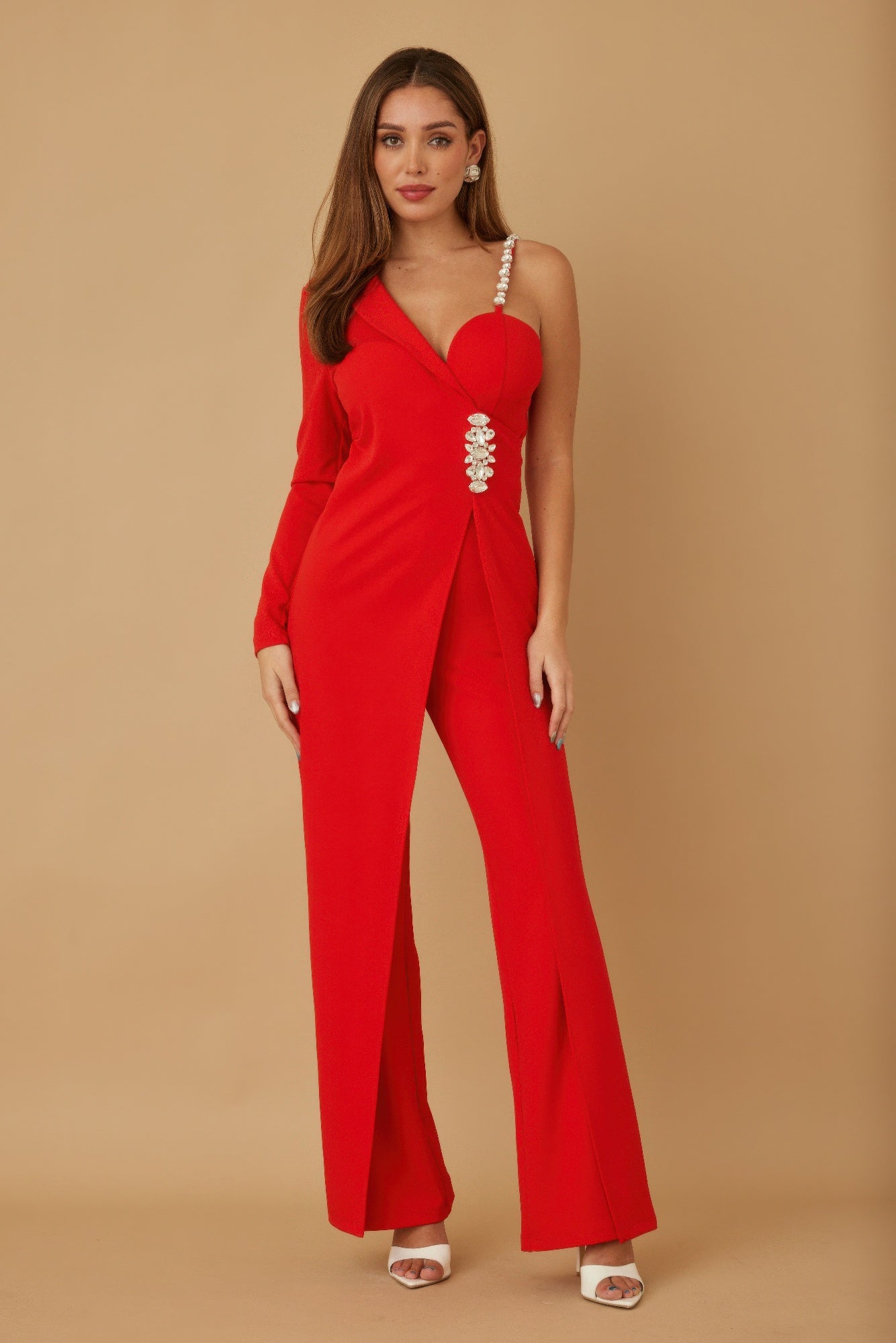 Jewel One Strap Shoulder Jumpsuit - Wear Arielle